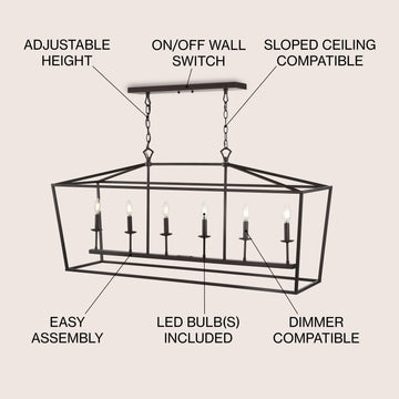 Pagoda Lantern Metal LED Pendant